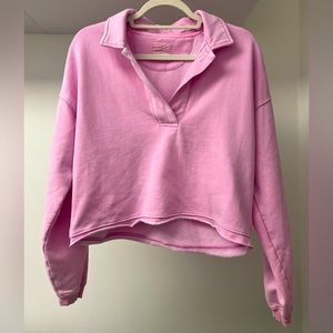 Pink AE Collared Sweatshirt (S)